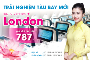 Vietnam Airlines: Bay đến London cùng tàu bay mới
