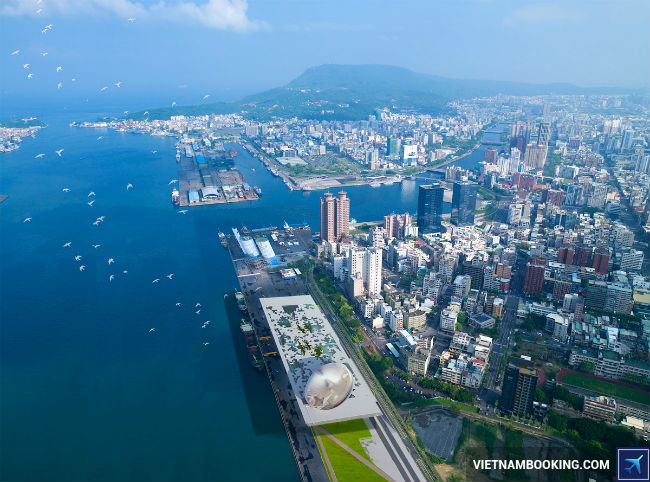 Cảng Cao Hùng nhìn từ trên cao