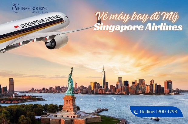 vé máy bay đi Mỹ hãng Singapore Airlines
