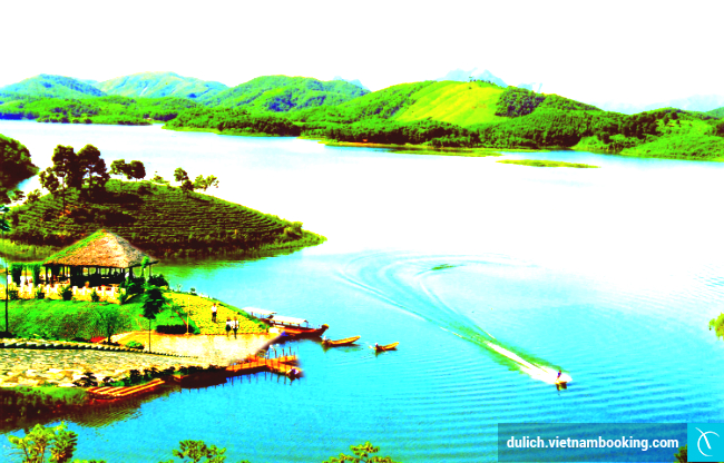 Hồ Thác Bà dat tour du lich yen bai