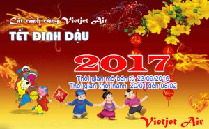Vietjet Air: Thông báo mở bán vé Tết 2017 từ 23/09/2016