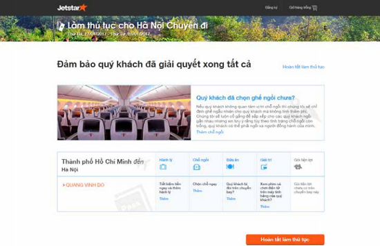 l&agrave;m thủ tục check in&nbsp;online jetstar pacific