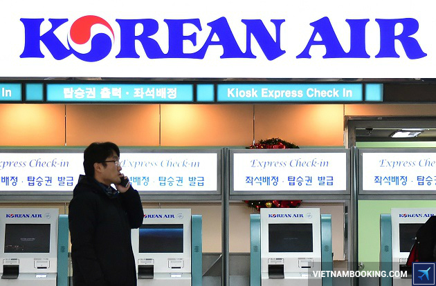 Làm thủ tục lên máy bay Korean Air với Express Check-In korean air da nang