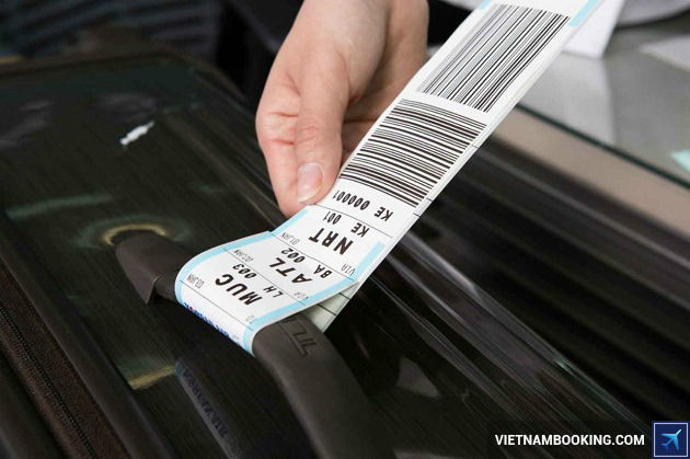 Thẻ hành lý được gắn cẩn thận korean air vietnam office