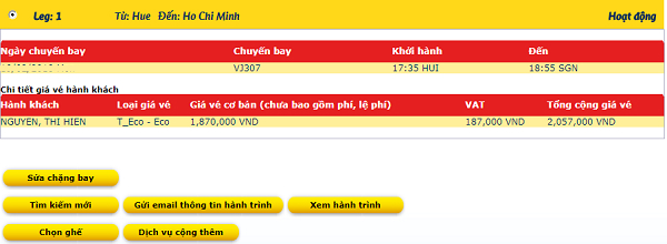 hướng dẫn kiểm tra mã đặt chỗ Vietjet Air