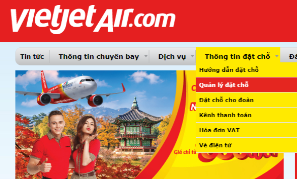 hướng dẫn kiểm tra code vé máy bay Vietjet Air