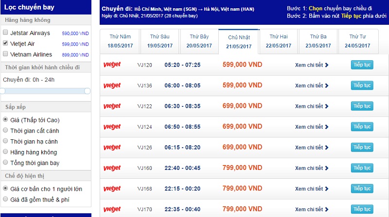 huong dan dat cho vietjet air