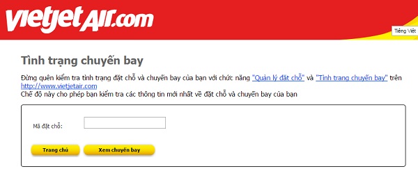 cac chuyen bay vietjet air