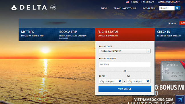 tra lich bay hang delta airlines