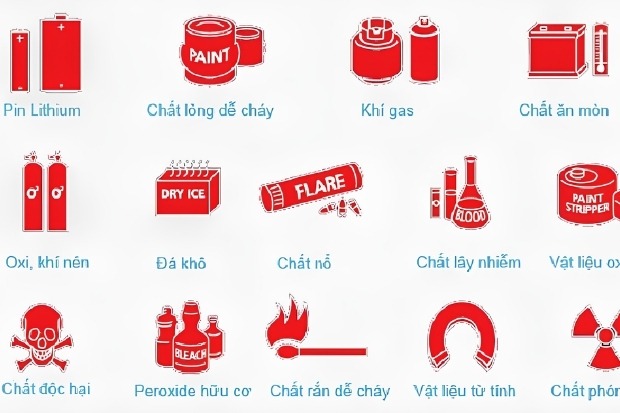 Danh mục vật phẩm nguy hiểm bị cấm theo quy định h&agrave;nh l&yacute; Thai Airways