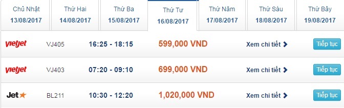 gia ve may bay ha noi di da lat