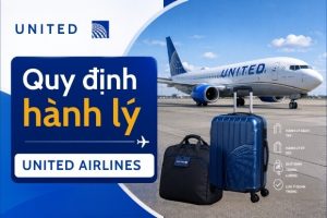 Quy định hành lý United Airlines cách tránh phí phạt quá cước