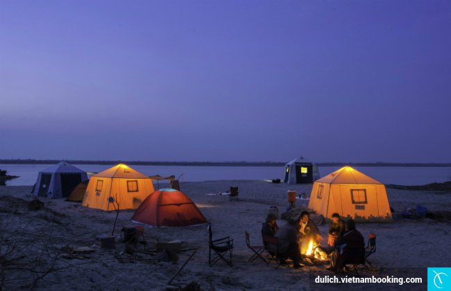 Cắm trại bên bờ biển du lich Phu Quoc tự túc
