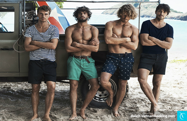 Trang phục năng động cho nam kinh nghiem du lich Con Dao