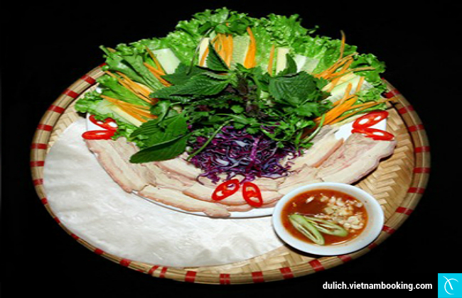 Bánh tráng thịt heo Đà Nẵng Du lịch huế đà nẵng ăn gì