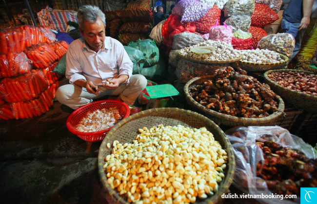 Cuộc sống ban đêm ở chợ đầu mối Hòa cường du lich da nang ban dem