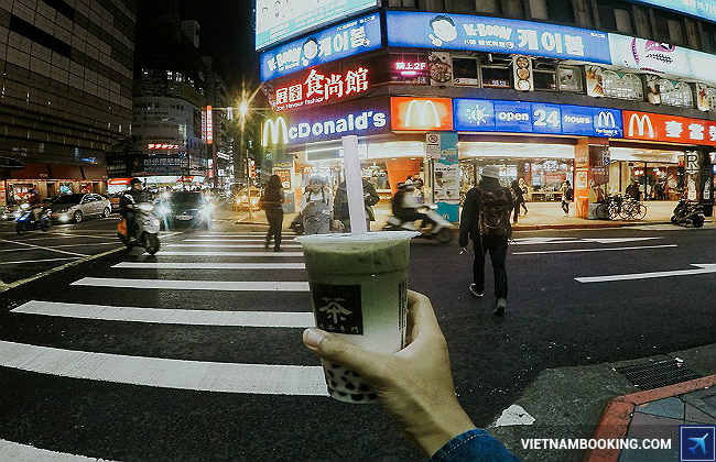 Trà sữa Đài Loan tour du lich dai loan