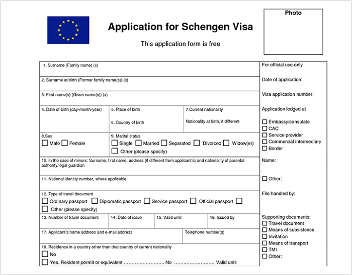 điền tờ khai xin visa đi pháp