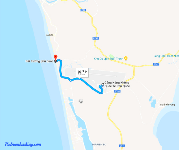 đường đến Bãi Trường biển Phú Quốc