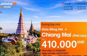 Jetstar khai trương đường bay mới Đồng Hới – Chiang Mai