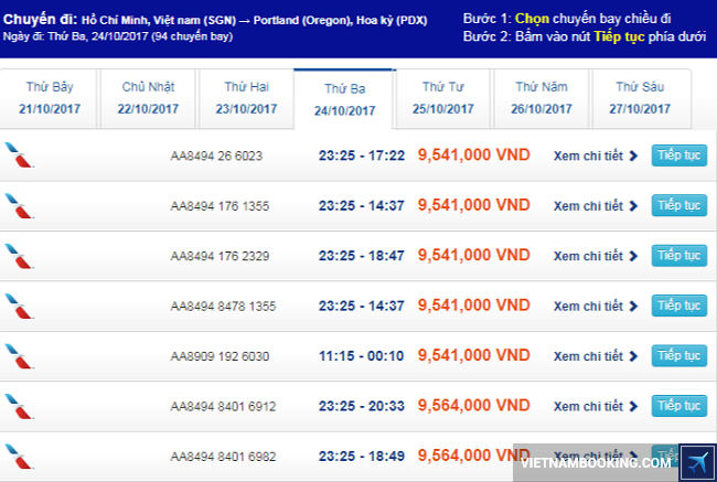 ve may bay di portland