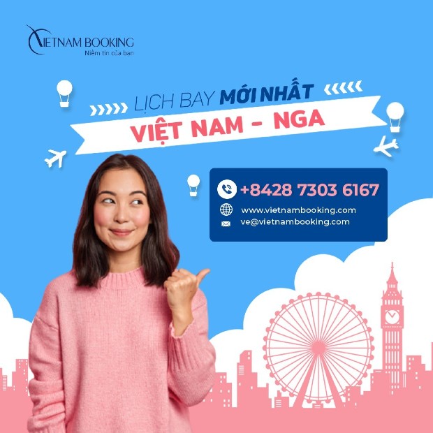 V&eacute; m&aacute;y bay từ Việt Nam đi Nga