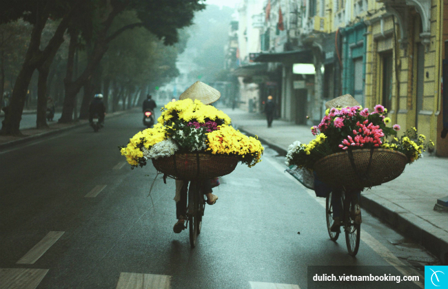 Sáng sớm ở Hà Nội du lich ha noi nen di dau