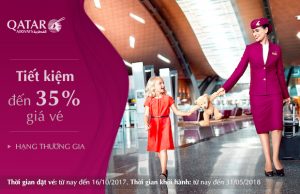 Qatar Airways: Bay hạng Thương Gia giá vé hấp dẫn