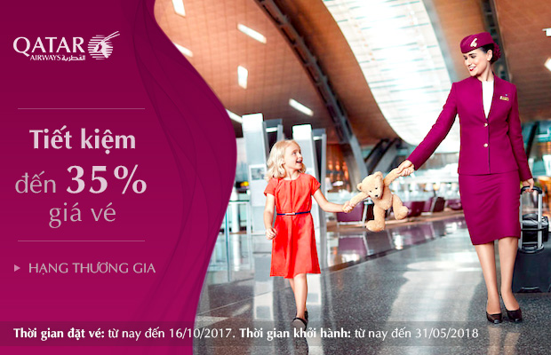 v&eacute; m&aacute;y bay khuyến m&atilde;i qatar airways