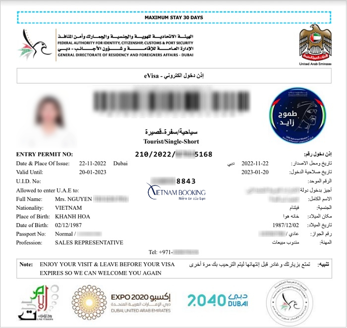 dịch vụ làm visa dubai