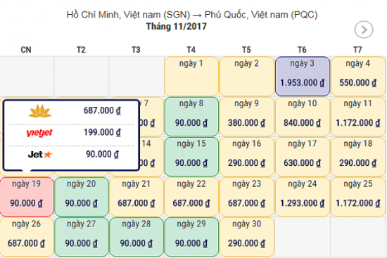 V&eacute; m&aacute;y bay đi Ph&uacute; Quốc