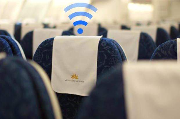 wifi tr&ecirc;n m&aacute;y bay Vietnam Airlines
