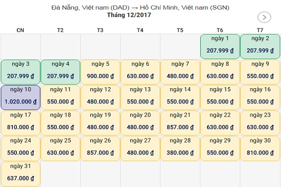 Vé máy bay đi Sài Gòn