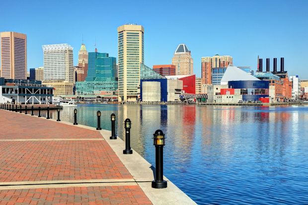 To&agrave;n cảnh Inner Harbor, vẻ đẹp ven biển đặc trưng của Baltimore, Maryland, Mỹ 