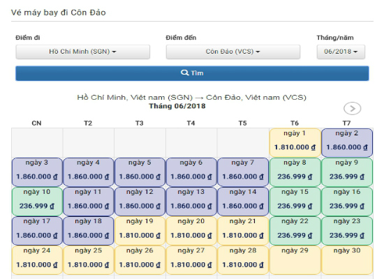 vé máy bay đi Côn Đảo