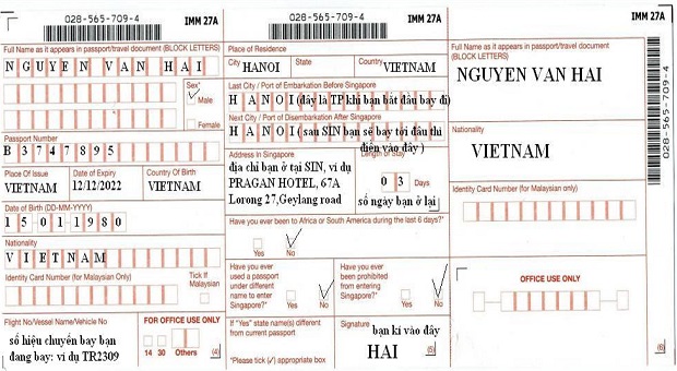 nhập cảnh vào singapore