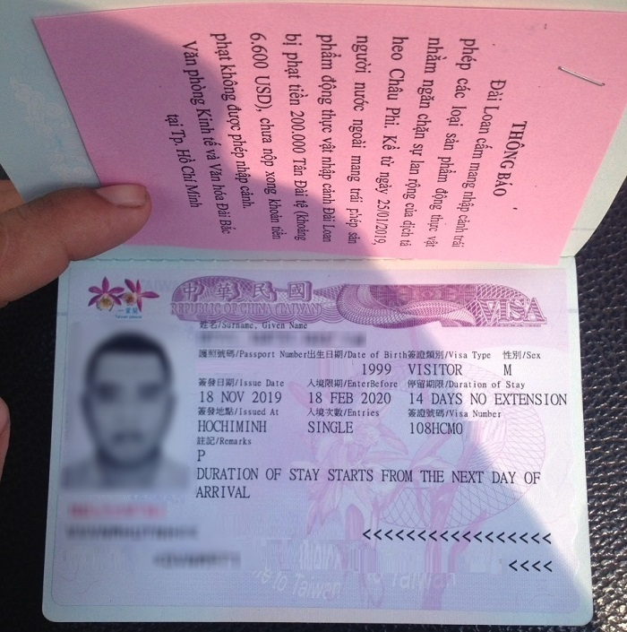 visa đài loan có thời hạn bao lâu