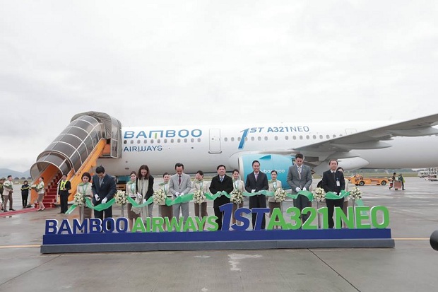 T&agrave;u bay hiện đại A321NEO của h&atilde;ng h&agrave;ng kh&ocirc;ng Bamboo Airways
