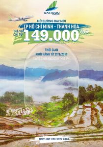 HOT! Bamboo Airways mở đường bay mới TP HCM – Thanh Hóa