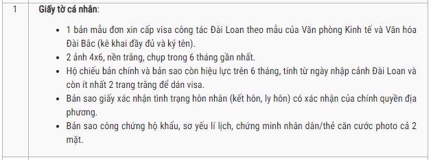 Visa công tác Đài Loan có thời hạn bao lâu?