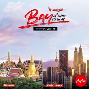 Air Asia mở đường bay mới kết nối Cần Thơ với Bangkok, Kuala Lumpur