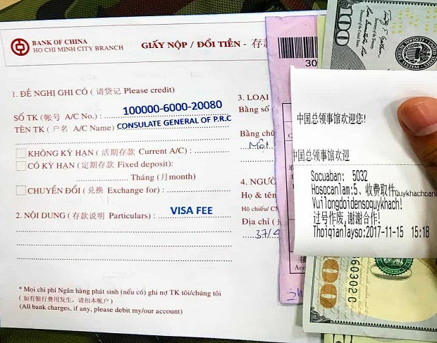 Bảng giá dịch vụ xin visa Trung Quốc