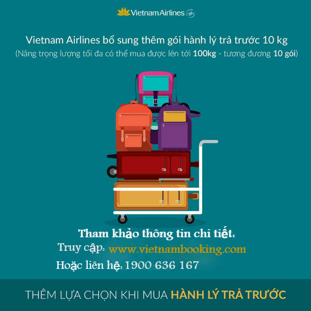 Các gói hành lý trả trước của Vietnam Airlines