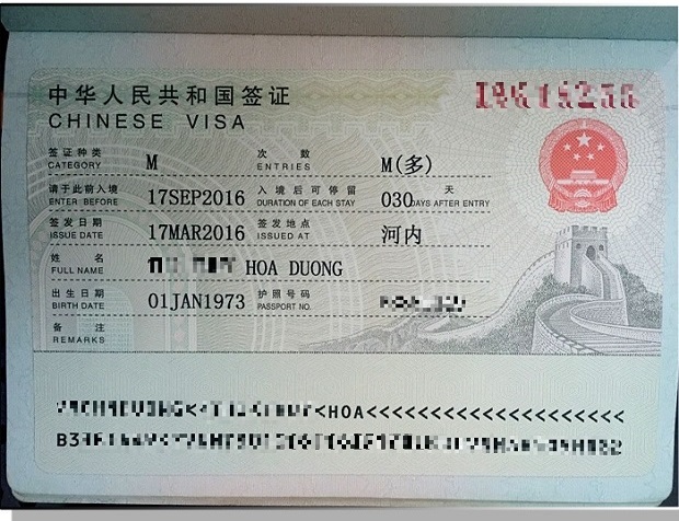 l&agrave;m visa Trung Quốc d&agrave;i hạn