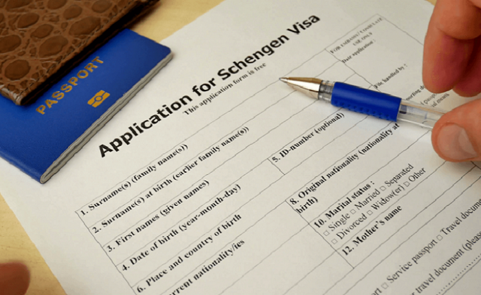 đơn xin visa schengen