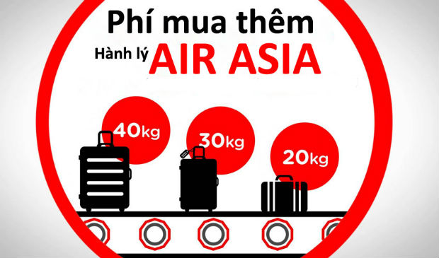 phí mua thêm hành lý trả trước air asia