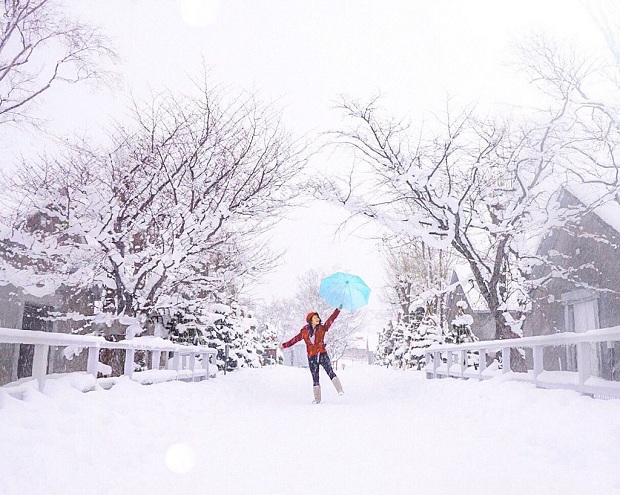 Bay đến Hokkaido mùa đông