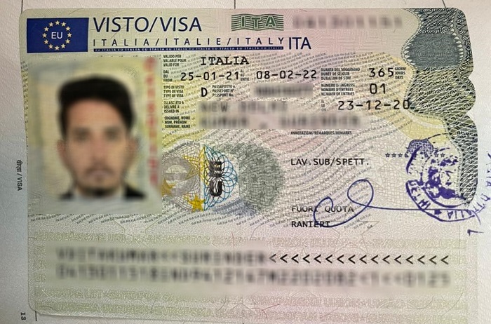 visa đi &yacute;