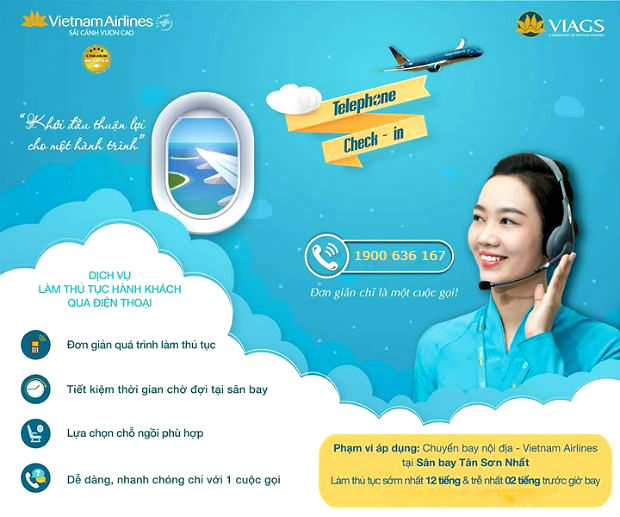 Dịch vụ Telephone Check-in của Vietnam Airlines