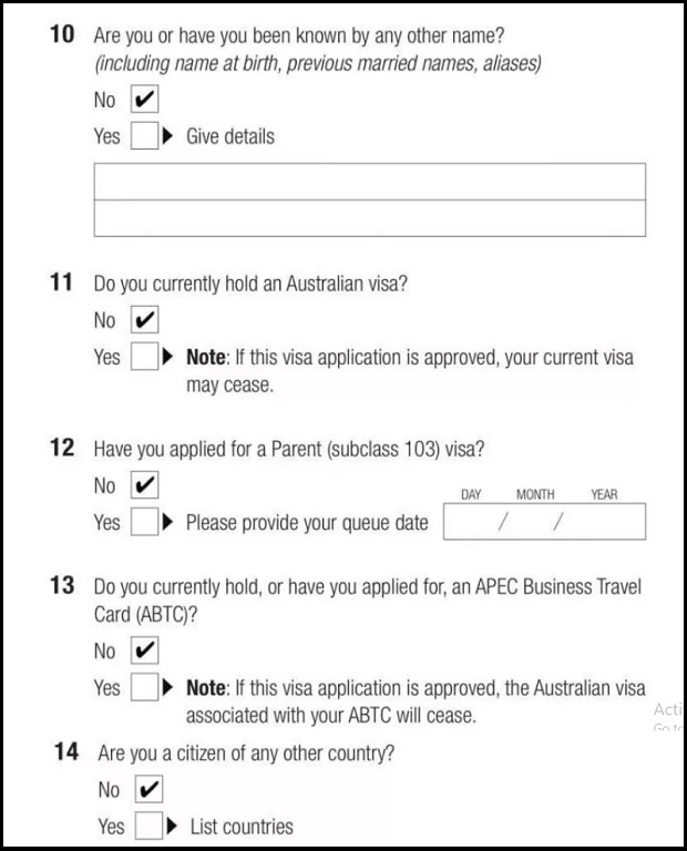 Form xin visa &Uacute;c - 3